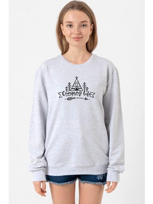 Tshirthane Camping Life Grimelanj Kadın 2ip Sweatshirt