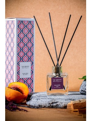 The Groove Peachy Vanilla 100 ml Kare Çubuklu Oda Kokusu Parfümü Şeffaf Doux Desir