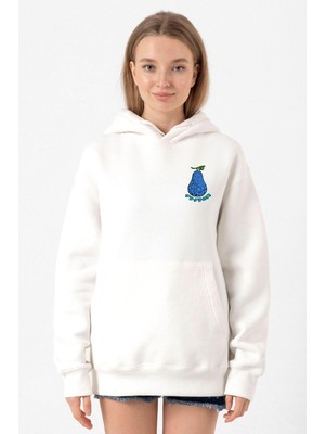 Tshirthane One Piece Anime Gura Gura Devil Fruit Beyaz Kadın 3ip Kapşonlu Sweatshirt