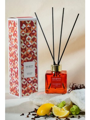 The Groove Rose Misk 100 ml Kare Çubuklu Oda Kokusu Parfümü Turuncu Musc Majestueux