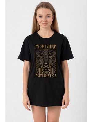 Bioshock Fontaine Futuristics Siyah Kadın Oversize Tshirt