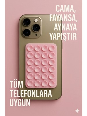 Buççin Online Mağaza Telefon Tutucu Vantuz Slikon Vakumlu Cep Telefonu Için Yapışkanlı Kaymaz Tutucu Cama Yapışan Çok Ren