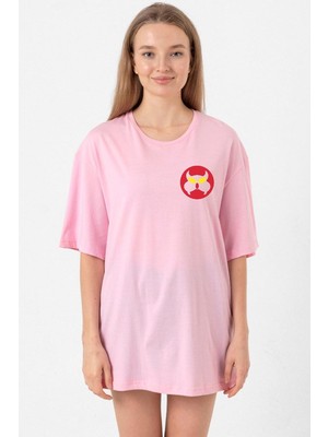 Inspector Gadget Mad Pembe Kadın Oversize Tshirt