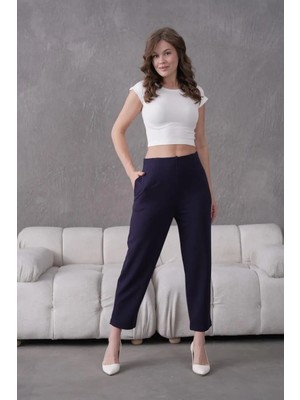 Muzotex Ithal Krep Kumaş Şalvar Model Cepli Balon Pantolon