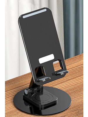 Buççin Online Mağaza Lüks Seri Katlanabilir Telefon Tablet Tutucu Stand Hafif, Pratik ve Ayarlanabilir Yapı Siyah Plastik