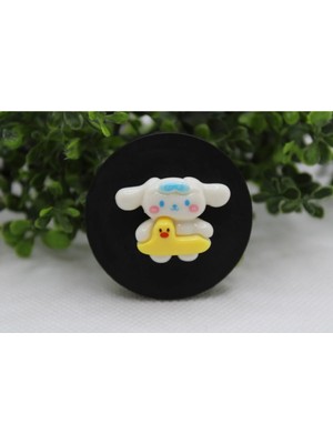 Buççin Online Mağaza Popsocket Telefon Tutacağı Oyuncak Figürlü Parmak Tutucu Siyah Plastik