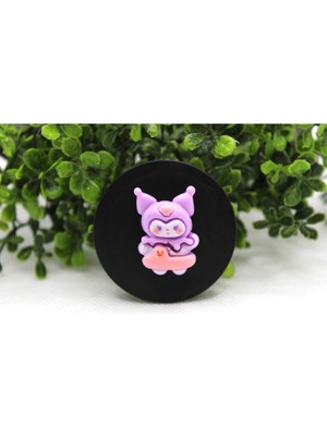 Buççin Online Mağaza Popsocket Telefon Tutacağı Oyuncak Figürlü Parmak Tutucu Siyah Plastik