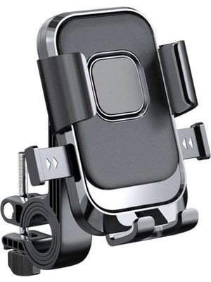 Buççin Online Mağaza ® Motor,motosiklet,bisiklet ,scooter Için 360 Derece Dönebilen Gidon Versiyonu Telefon Tutucu Siyah