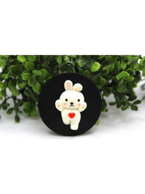 Buççin Online Mağaza Popsocket Telefon Tutacağı Oyuncak Figürlü Parmak Tutucu Siyah Plastik