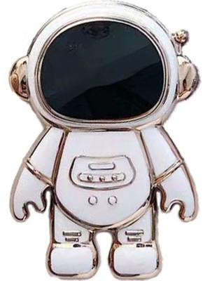Buççin Online Mağaza Space Astronot Figürlü  Uyumlu  Renkli Parlak Portatif Cep Telefonu Standı Çok Renkli Silikon