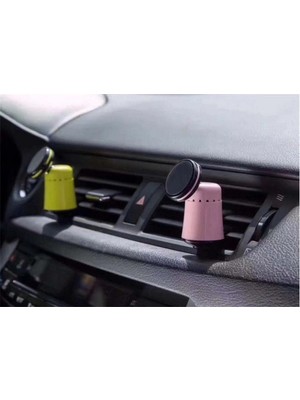 Buççin Online Mağaza Renkli Mini Araç Telefon Tutucu Pembe Siyah