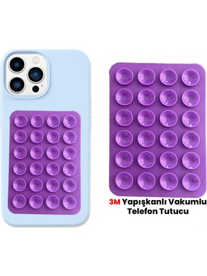 Buççin Online Mağaza Silikon Vakumlu Telefon Tutucu, Cep Telefonu Için Silikon Yapışkanlı, Kaymaz Vantuz Telefon Tutucu M