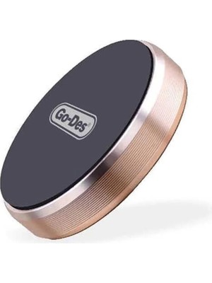 Buççin Online Mağaza Go Des GD-HD626 Araç Içi Magnetik Telefon Tutucu Yapıştırmalı Tasarım Gri Alüminyum