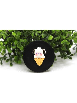 Buççin Online Mağaza Popsocket Telefon Tutacağı Oyuncak Figürlü Parmak Tutucu Siyah Plastik