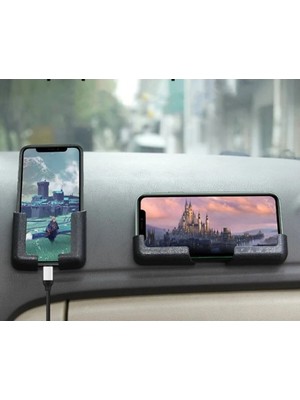 Buççin Online Mağaza Çok Amaçlı Torpido Telefon Navigasyon ve Şarj Standı Siyah Gore