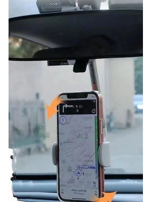Buççin Online Mağaza Araba Içi Dikiz Aynasına Takılan Telefon Tutucu Tüm Arabalar Için Uyumlu Siyah