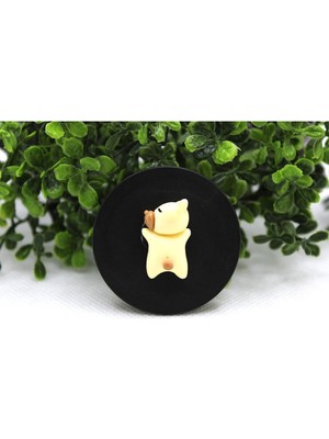 Buççin Online Mağaza Popsocket Telefon Tutacağı Oyuncak Figürlü Parmak Tutucu Siyah Plastik