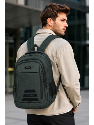 Viatox SR-012 Unisex Çok Gözlü Geniş Hacimli Ortopedik Sırt Destekli Lise Ortaokul İlkokul Okul Çantası , Günlük Sırt Çan FÜME