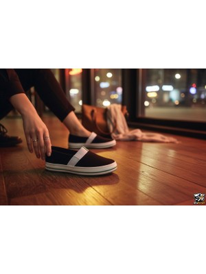 Çocuk&bebek Unisex Kız Erkek Sneaker Bağcıksız Kanvas Keten Sneaker Spor Ayakkabı