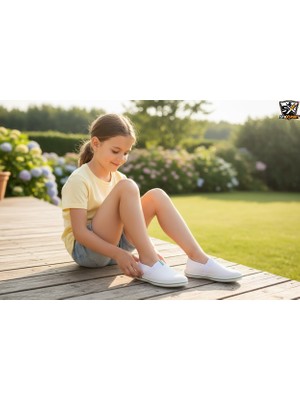 Çocuk&bebek Unisex Kız Erkek Sneaker Bağcıksız Kanvas Keten Sneaker Spor Ayakkabı