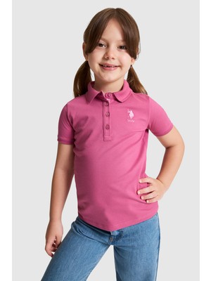 U.s. Polo Assn. Kız Çocuk Fuşya Tişört Basic 50320287-VR023