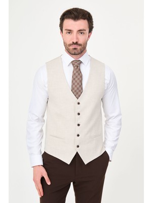 MCR Düz Slim Fit Klasik Erkek Yelek
