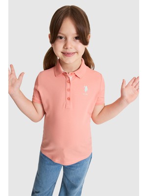 U.s. Polo Assn. Kız Çocuk Mercan Tişört Basic 50320287-VR204