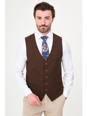 MCR Düz Slim Fit Klasik Erkek Yelek