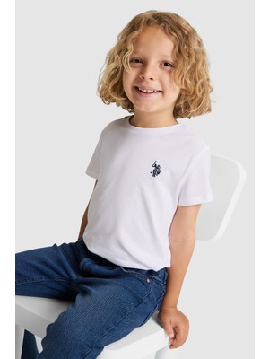 U.s. Polo Assn. Erkek Çocuk Beyaz Tişört Basic 50320445-VR013