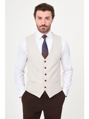 MCR Düz Slim Fit Klasik Erkek Yelek