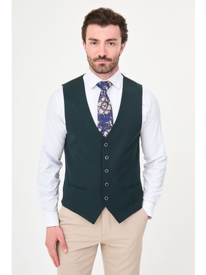MCR Düz Slim Fit Klasik Erkek Yelek