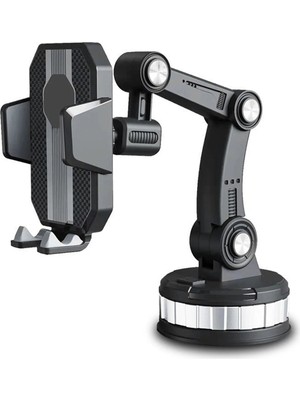 Buççin Online Mağaza Magsafe Uyumlu 360° Mıknatıslı Ayarlanabilir Araç Içi Telefon Tutucu Kilitli Vakumlu Masa Dolap Cam