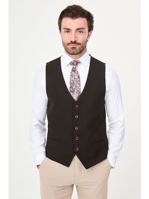 MCR Düz Slim Fit Klasik Erkek Yelek