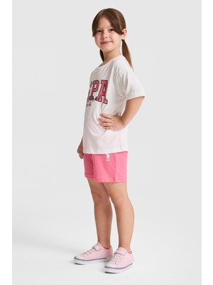 U.s. Polo Assn. Kız Çocuk Beyaz Pijama Takım 50326603-VR013