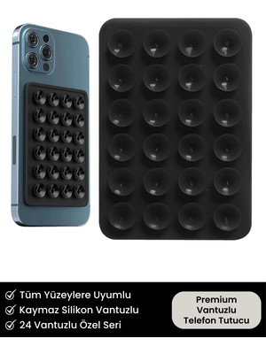 Buççin Online Mağaza ML-182 360 Derece Dönebilen Araç Içi Telefon Tutucu Siyah