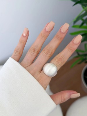 Venüs Design Çelik Mat Bombeli Yüzük (Ayarlanabilirdir)