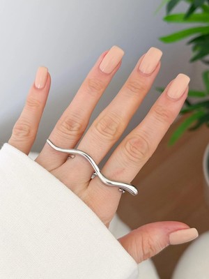 Venüs Design Çelik Iki Parmak Yüzük (Ayarlanabilirdir)