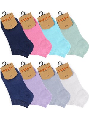 Ozzy Socks 8'li Pamuklu Renkli Kadın Patik Çorap