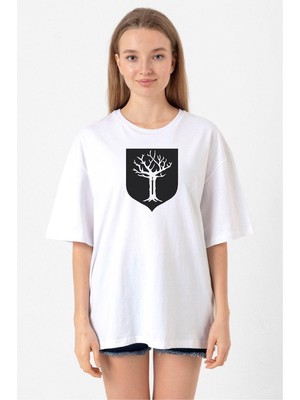 Got House Forrester Beyaz Kadın Oversize Tshirt