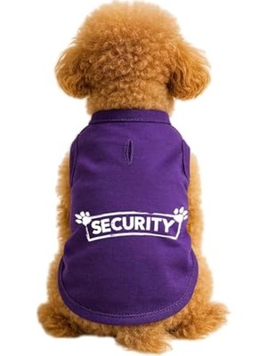 Die Grup Kedi ve Köpek Kıyafeti & Elbisesi Mor Security Atlet Xl