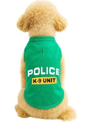 Die Grup Kedi ve Köpek Kıyafeti & Elbisesi Yeşil Police K 9 Unit Atlet 2xl