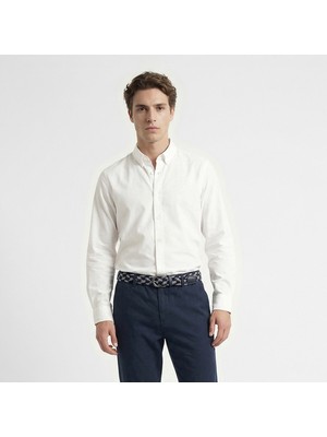 Nautica Erkek Beyaz Regular Fit Gömlek