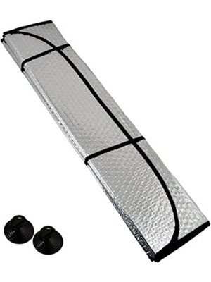 Die Grup Oto Ön Cam Araba Güneşliği Katlanabilir Dışı Alüminyum Metalize Arası Balonlu Katlanabilir Güneşlik (130 * 60 Cm)