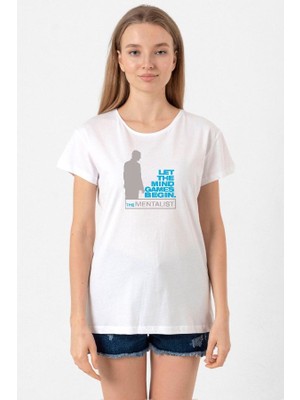 The Mentalist Let The Mind Beyaz Kadın Bisikletyaka Tshirt