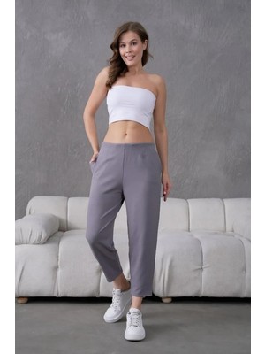 Muzotex Ithal Krep Kumaş Şalvar Model Cepli Balon Pantolon