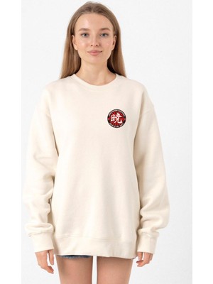Tshirthane One Piece Anime Ninja Org. N.S Ekru Kadın 2ip Sweatshirt