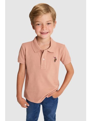 U.s. Polo Assn. Erkek Çocuk Pudra Tişört Basic 50325608-VR042