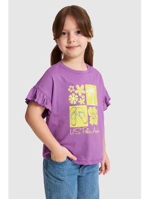U.s. Polo Assn. Kız Çocuk Menekşe Tişört 50325654-VR037