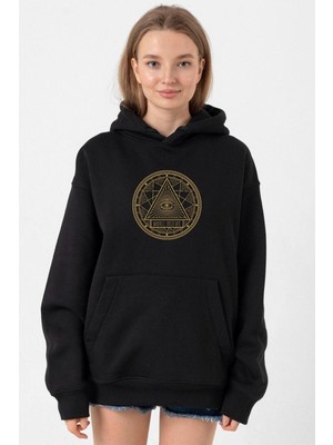 Tshirthane 3 Body Problem Magnus Institute Siyah Kadın 3ip Kapşonlu