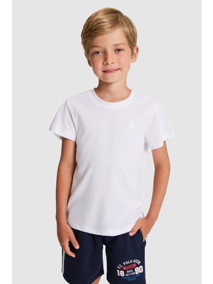 U.s. Polo Assn. Erkek Çocuk Beyaz Tişört Basic 50325555-VR013